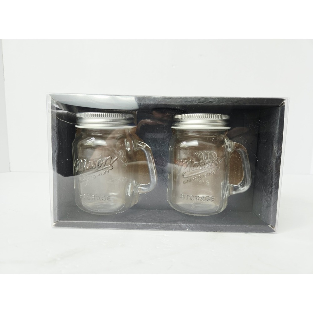 Mason Craft and More Jar Salt and Pepper Shakers NEW clear